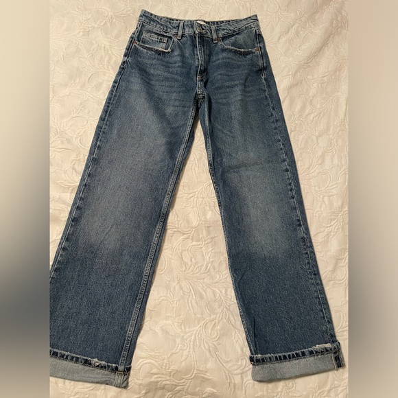 Zara TRF mid rise wide leg jeans - Picture 1 of 3